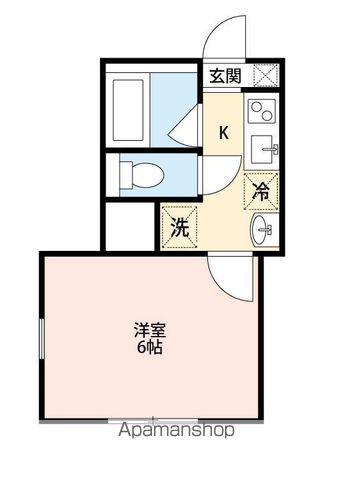 メゾンドゥフォレスト(1K/1階)の間取り写真