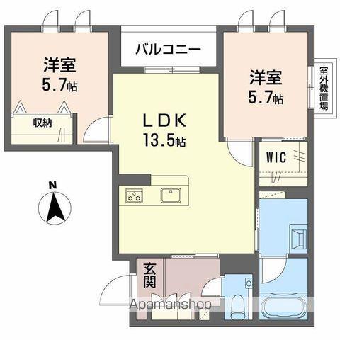 メゾン ボヌール(2LDK/2階)の間取り写真
