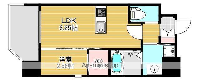 リファレンス竹下駅前(1LDK/11階)の間取り写真