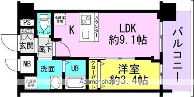プレリス尼崎レーネヴィアPRELISSEAMAGASAKIRE(1LDK/15階)の間取り写真
