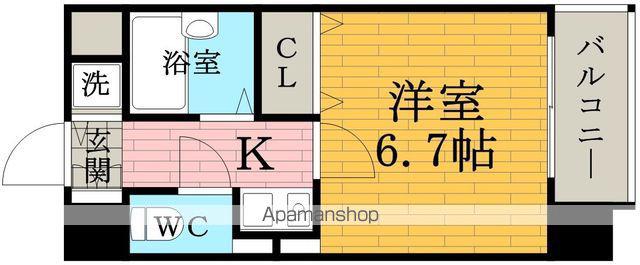 パラシオ塚本Ⅲ(1K/2階)の間取り写真