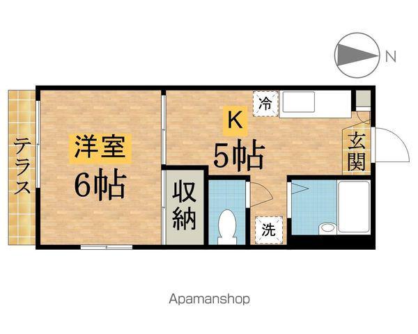 コーポエトワールD(1K/1階)の間取り写真