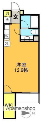 プライマル下北沢代田 エルスタンザ下北沢(ワンルーム/B2階)の間取り写真
