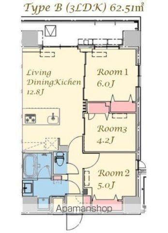 スプランディッド上野ノース(3LDK/4階)の間取り写真