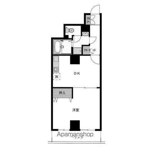 レジデンスカープ今池(1DK/8階)の間取り写真