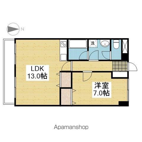 フジコウコク第3ビル(1LDK/5階)の間取り写真