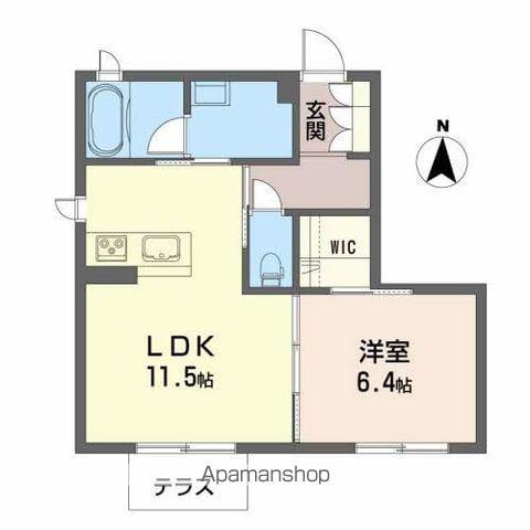 エスペーロ御山(1LDK/1階)の間取り写真