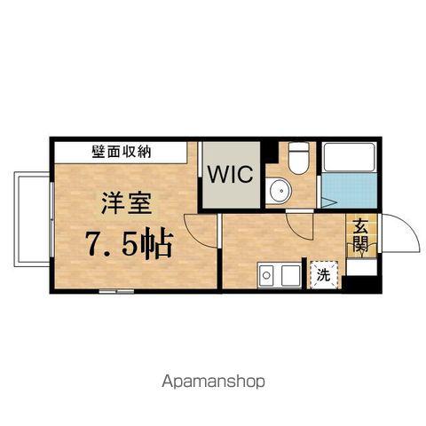 フローラ(1K/2階)の間取り写真