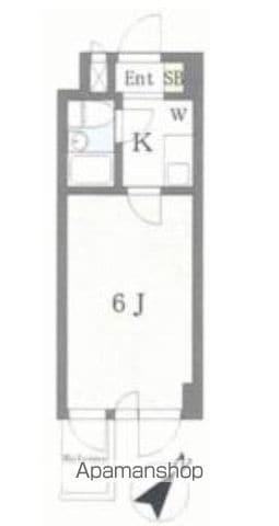 フォーシム用賀(ワンルーム/5階)の間取り写真