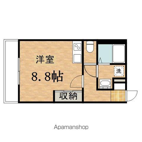 ヒルズ豊田(ワンルーム/3階)の間取り写真