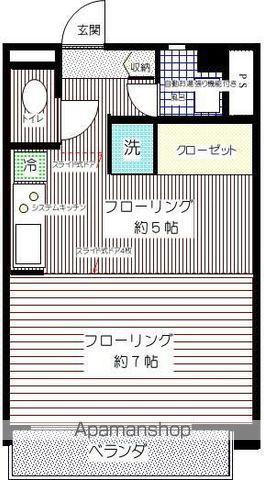 日向マンション(1K/2階)の間取り写真