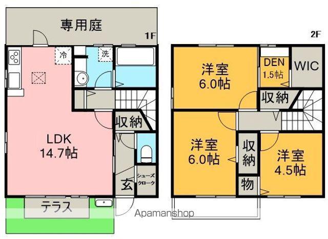 フェニックス小仙波　Ｅ棟(3LDK)の間取り写真