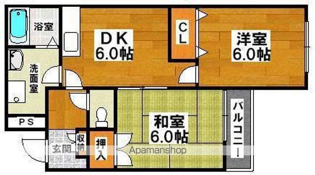 ベイプリンセス大阪(2DK/2階)の間取り写真