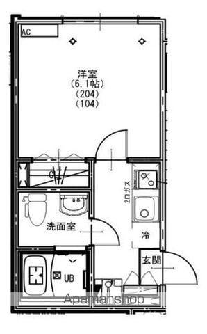 KEIAI RESIDENCE 新柏Ⅲ(1K/2階)の間取り写真