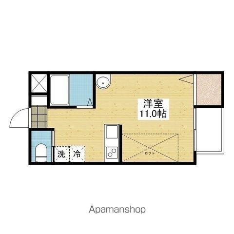 アルト城下町(ワンルーム/1階)の間取り写真