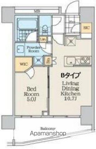 クレストコート中野富士見町(1LDK/6階)の間取り写真