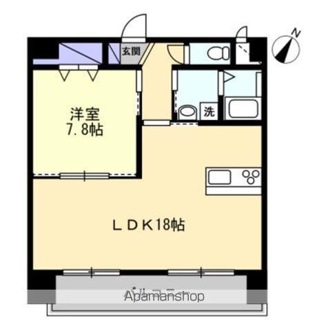 ミモザヒルズ錦町(1LDK/5階)の間取り写真
