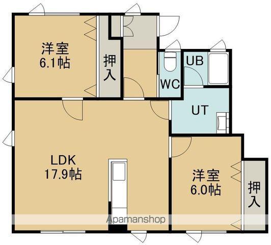 ルカ七重浜(2LDK/3階)の間取り写真