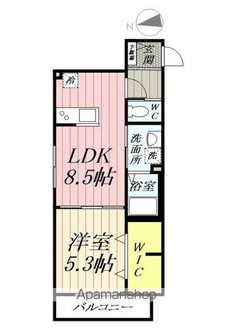 フェニックス南流山(1LDK/2階)の間取り写真