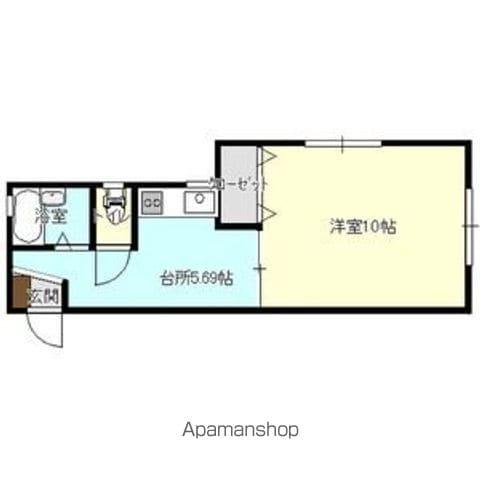 ノースハイムK(1K/2階)の間取り写真