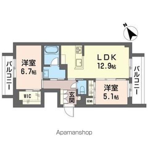 ミラソーレ(2LDK/3階)の間取り写真