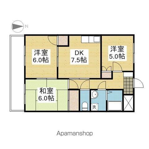 ティアラⅠ(3DK/3階)の間取り写真
