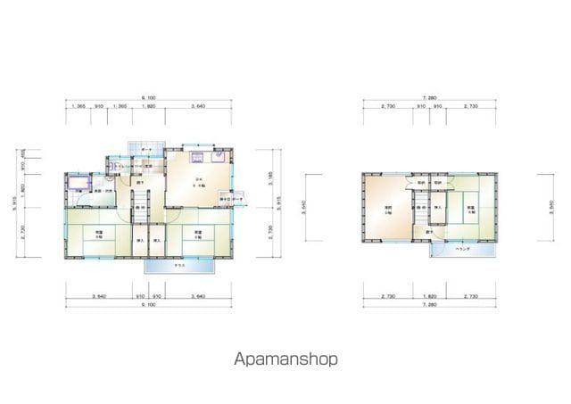 愛媛県松山市 2階建 築36年(4DK)の間取り写真