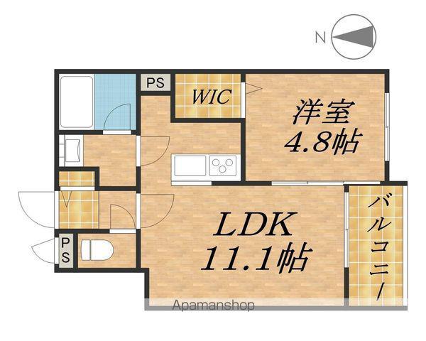 IXVI(1LDK/1階)の間取り写真