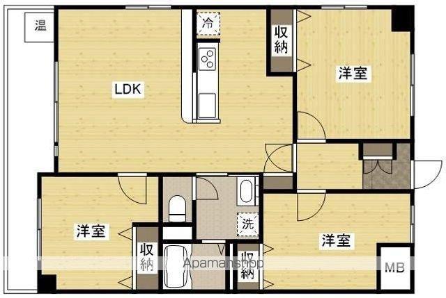 マリンコートⅡ(3LDK/9階)の間取り写真