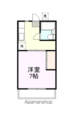 川上ハイツ(1K/2階)の間取り写真