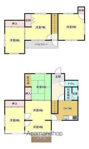 名鉄広見線 西可児駅 徒歩25分 2階建 築52年(7DK)の間取り写真