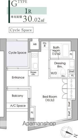 プライムガーデン駒沢大学(ワンルーム/3階)の間取り写真