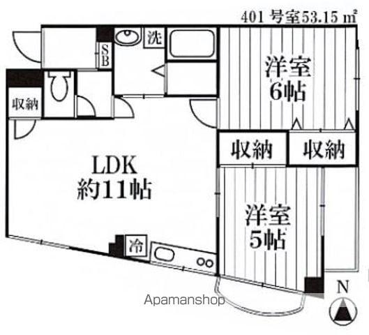 パークアベニュー国分寺15th 4階階 間取り