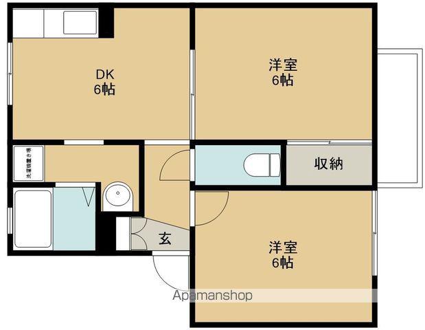 セジュールA(2DK/1階)の間取り写真