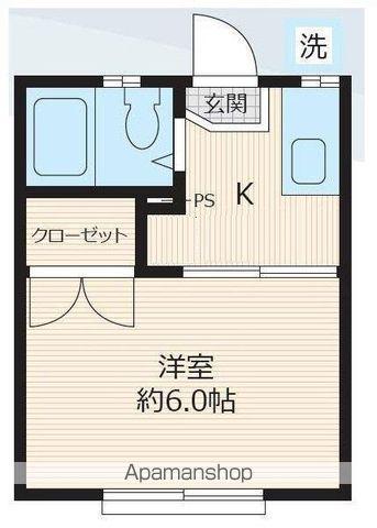 アーバンハイツ(1K/1階)の間取り写真