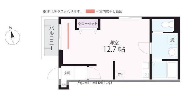 QUIET CRAB HOUSE MIX弘明寺Ⅱ(ワンルーム/2階)の間取り写真