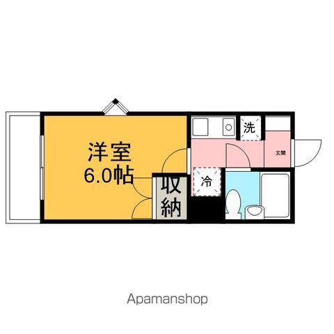 ジョイフル浦安(ワンルーム/4階)の間取り写真