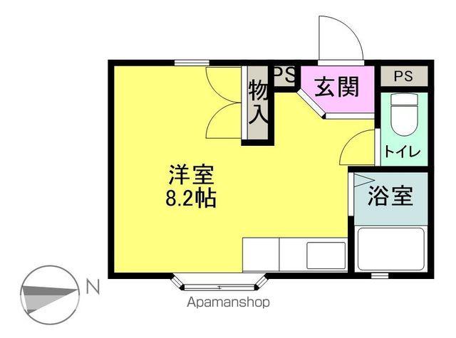 アーバンヒルズ中郷(ワンルーム/1階)の間取り写真