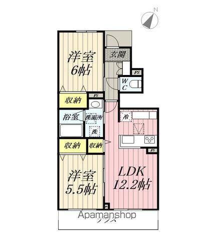 FOREST RAISE(2LDK/1階)の間取り写真