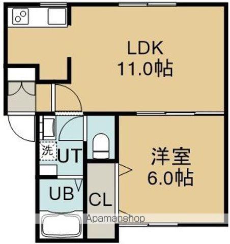 レラ美原(1LDK/2階)の間取り写真