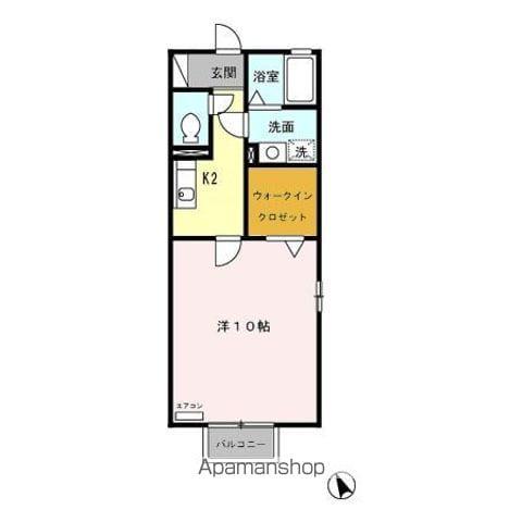 アネーロ(1K/2階)の間取り写真