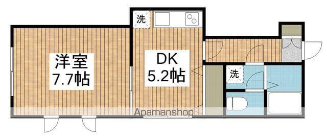 クレセントヨコイ1(1DK/2階)の間取り写真