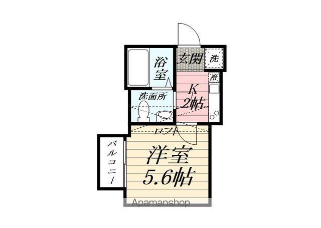 MASTER＇S霞台(1K/1階)の間取り写真