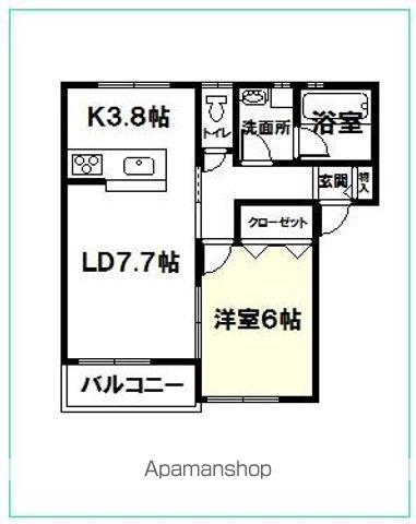 アーバニズム86(1LDK/2階)の間取り写真
