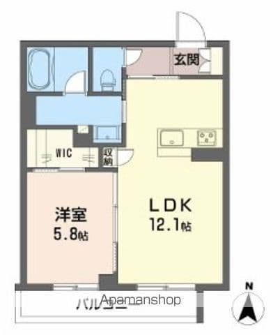 シャーメゾン グラースⅡ(1LDK/2階)の間取り写真