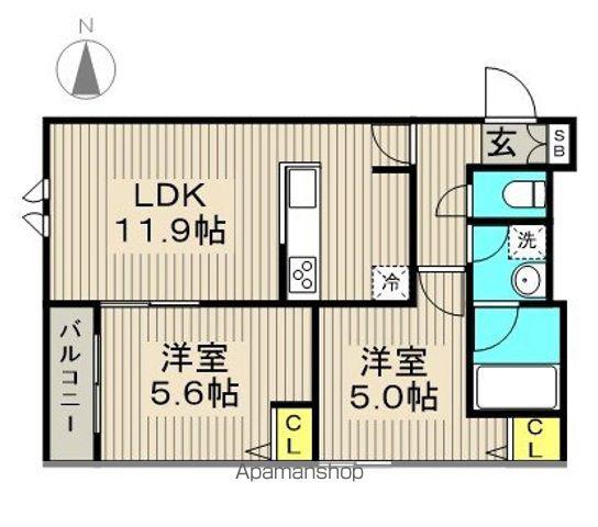 プレシャス・ハートランド東小岩(2LDK/3階)の間取り写真