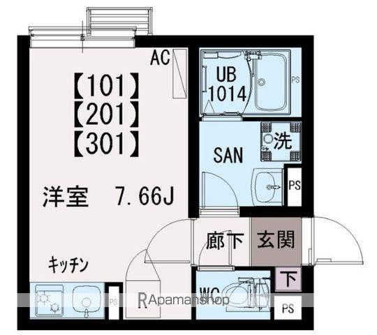 IXO町屋Ⅱ(ワンルーム/1階)の間取り写真