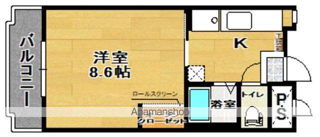 館アズビック(1K/3階)の間取り写真