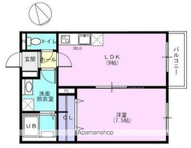 アルプス(1LDK/2階)の間取り写真