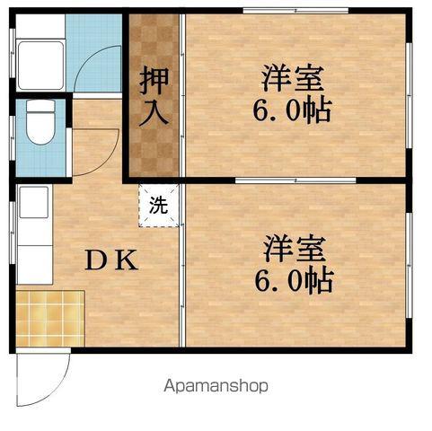 河合マンション(2DK/2階)の間取り写真